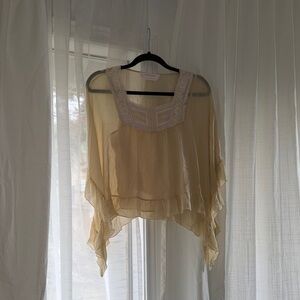 See By Chloe Cream Sheer Blouse
